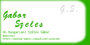 gabor szeles business card