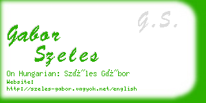 gabor szeles business card